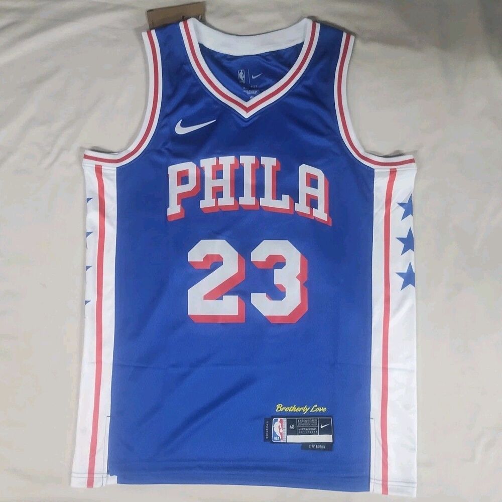 Philadelphia 76ers Lebron James #23 Blue Men's Size 48 Large